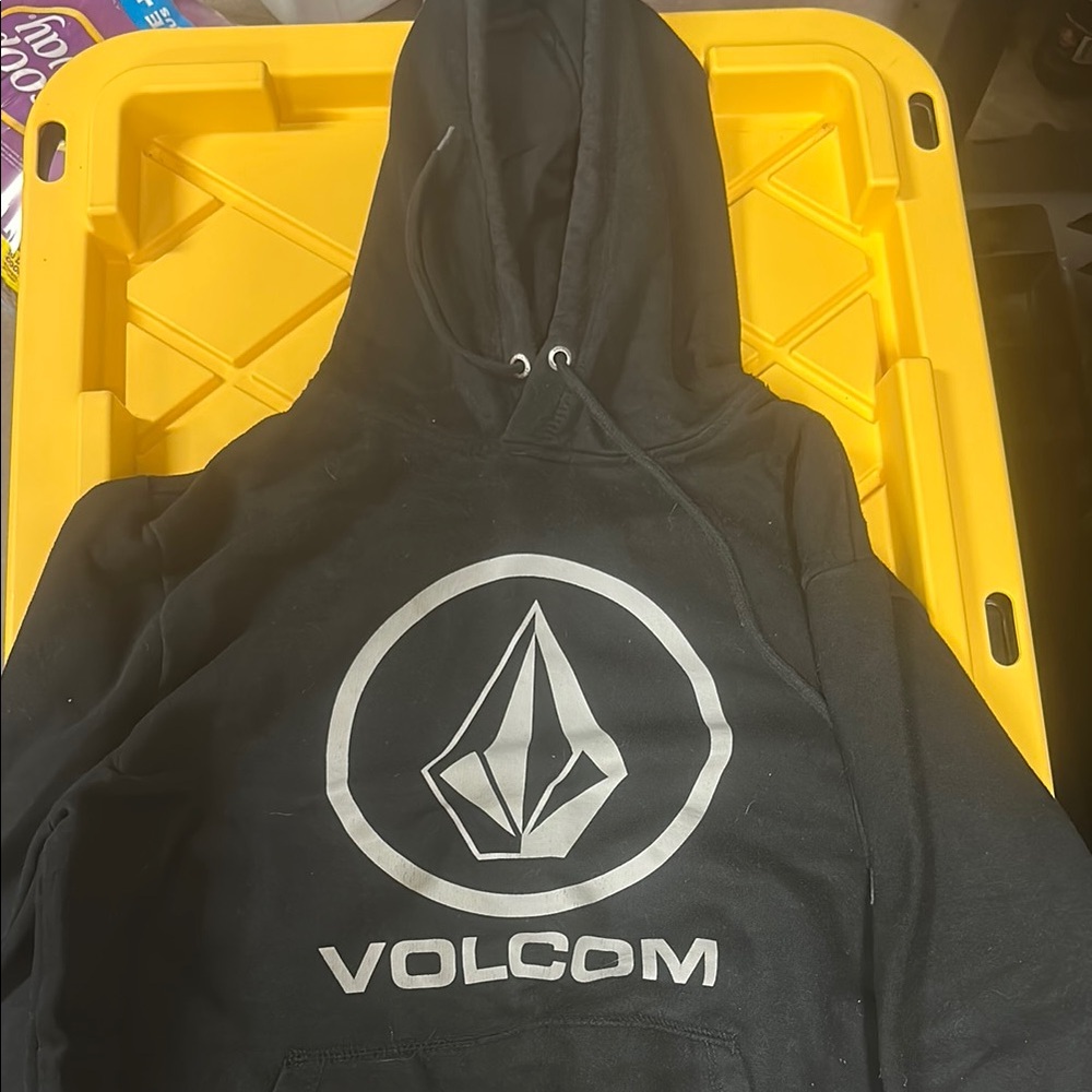Volcom Black Hoodie with Iconic Emblem